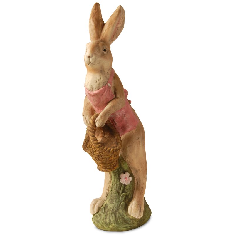 wooden rabbit statue